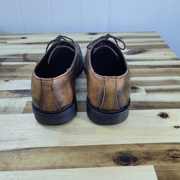 Vintage BASS Mens Size 9.5 Lace Up Oxford Dress Shoes Aged Leather NICE Patina main image 11